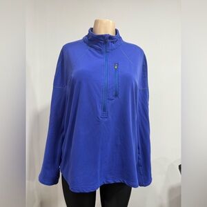 Lululemon Men’s 1/2 Zip  Running  Blue Pullover Top Octagon Logo